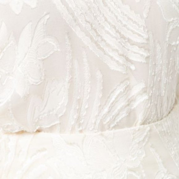 Adam Lippes Silk High-Low Ecru Top - Picture 3 of 3